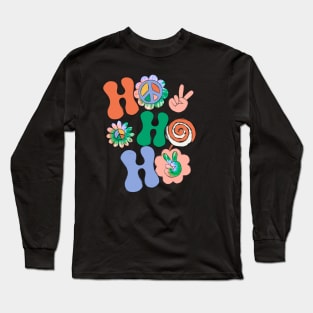 Ho Ho Ho Groovy Christmas Long Sleeve T-Shirt